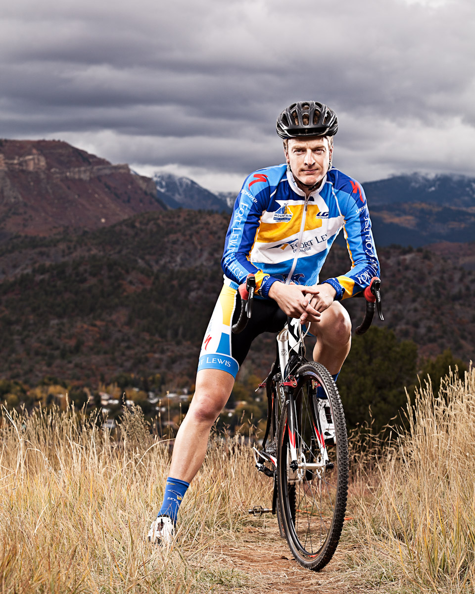 Cyclist portrait, Durango, Colorado